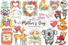 Heartfelt Mothers Day Doodles Clipart Bundle - CraftNest - Digital Crafting and Art