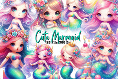 Mermaid Mermaids Clipart Bundle - CraftNest - Digital Crafting and Art