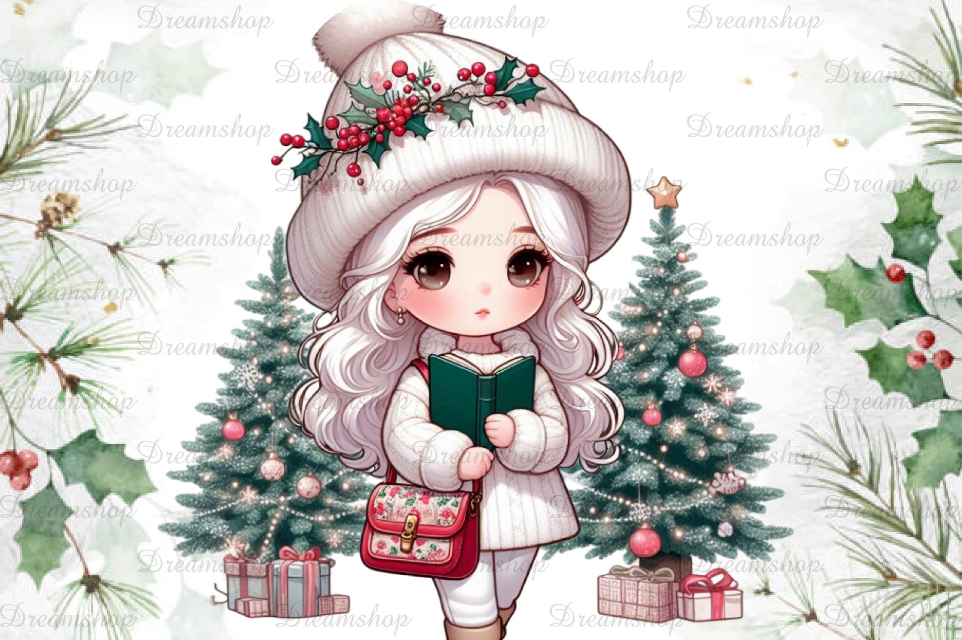 African American Christmas Girl Clipart Bundle 14 - CraftNest - Digital Crafting and Art