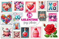 Valentine Stamps Clipart Bundle 2 - CraftNest - Digital Crafting and Art