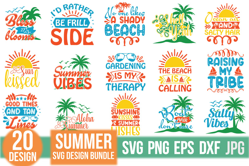 Summer SVG Bundle 6 - CraftNest - Digital Crafting and Art