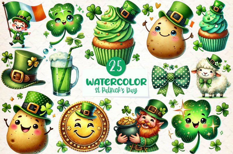 St Patricks Day Clipart Bundle 4 - CraftNest - Digital Crafting and Art