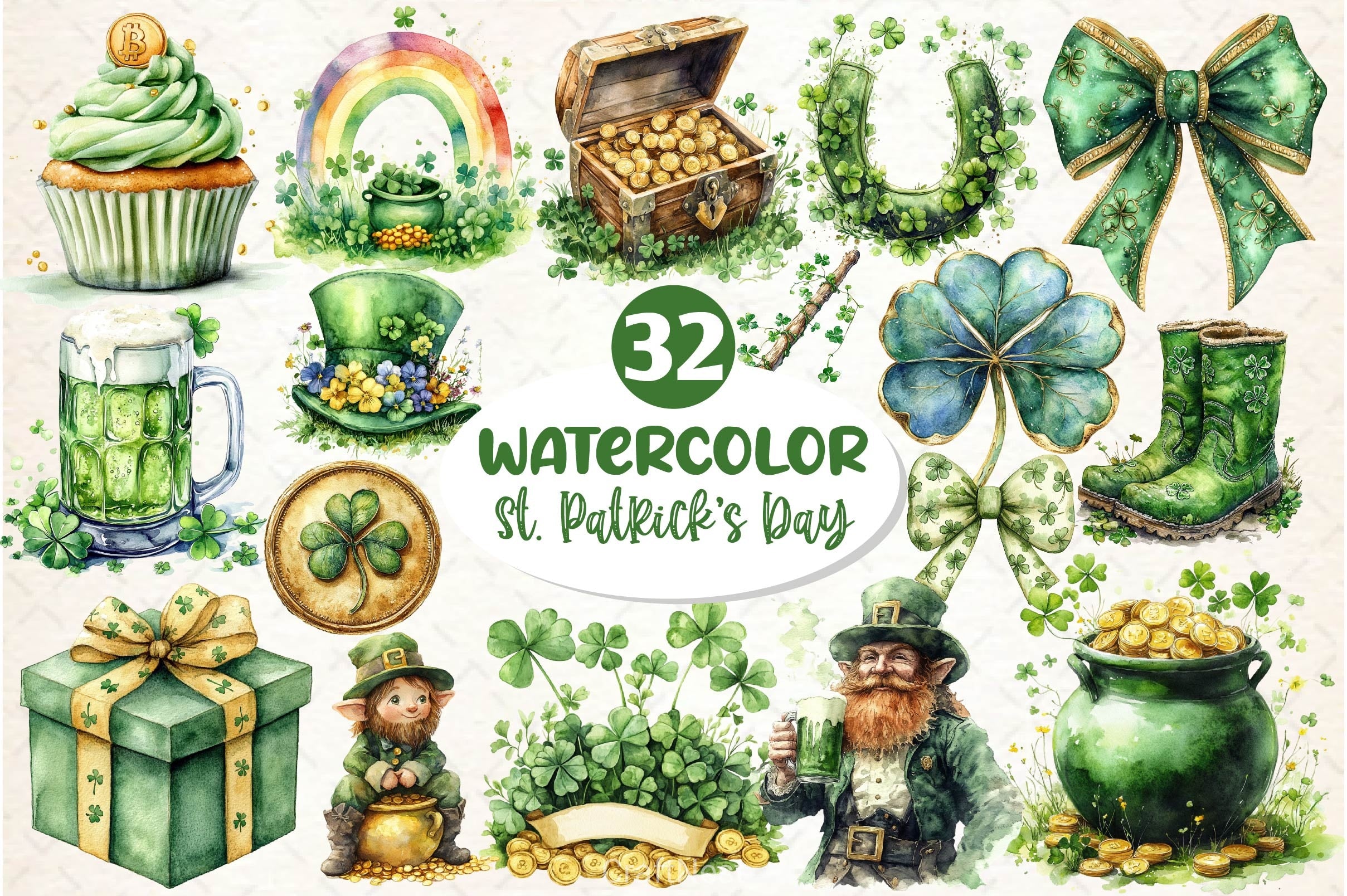 St Patrick's Day Clipart Bundle 5 - CraftNest - Digital Crafting and Art