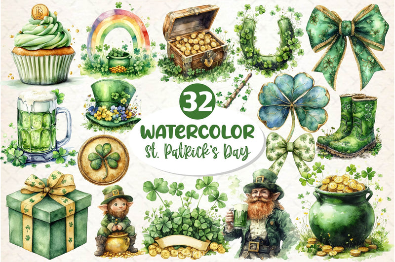 St Patrick's Day Clipart Bundle 5 - CraftNest - Digital Crafting and Art