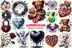 Creepy Valentines Clipart Bundle - CraftNest - Digital Crafting and Art