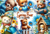 Spring Bear Clipart Bundle