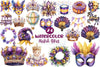 Pastel Mardi Gras Clipart Bundle