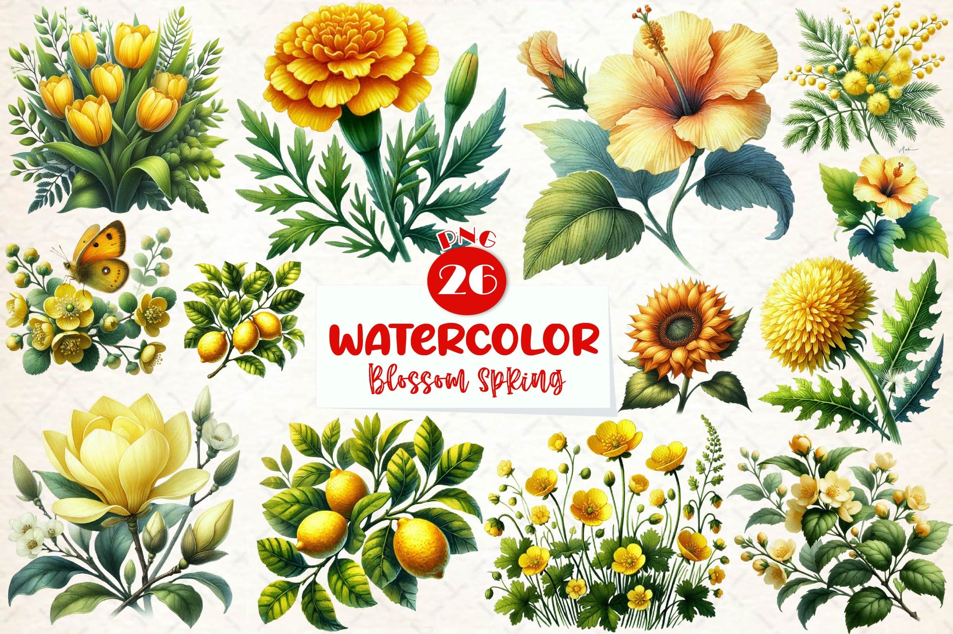 Blossom Spring Clipart Bundle 1 - CraftNest - Digital Crafting and Art