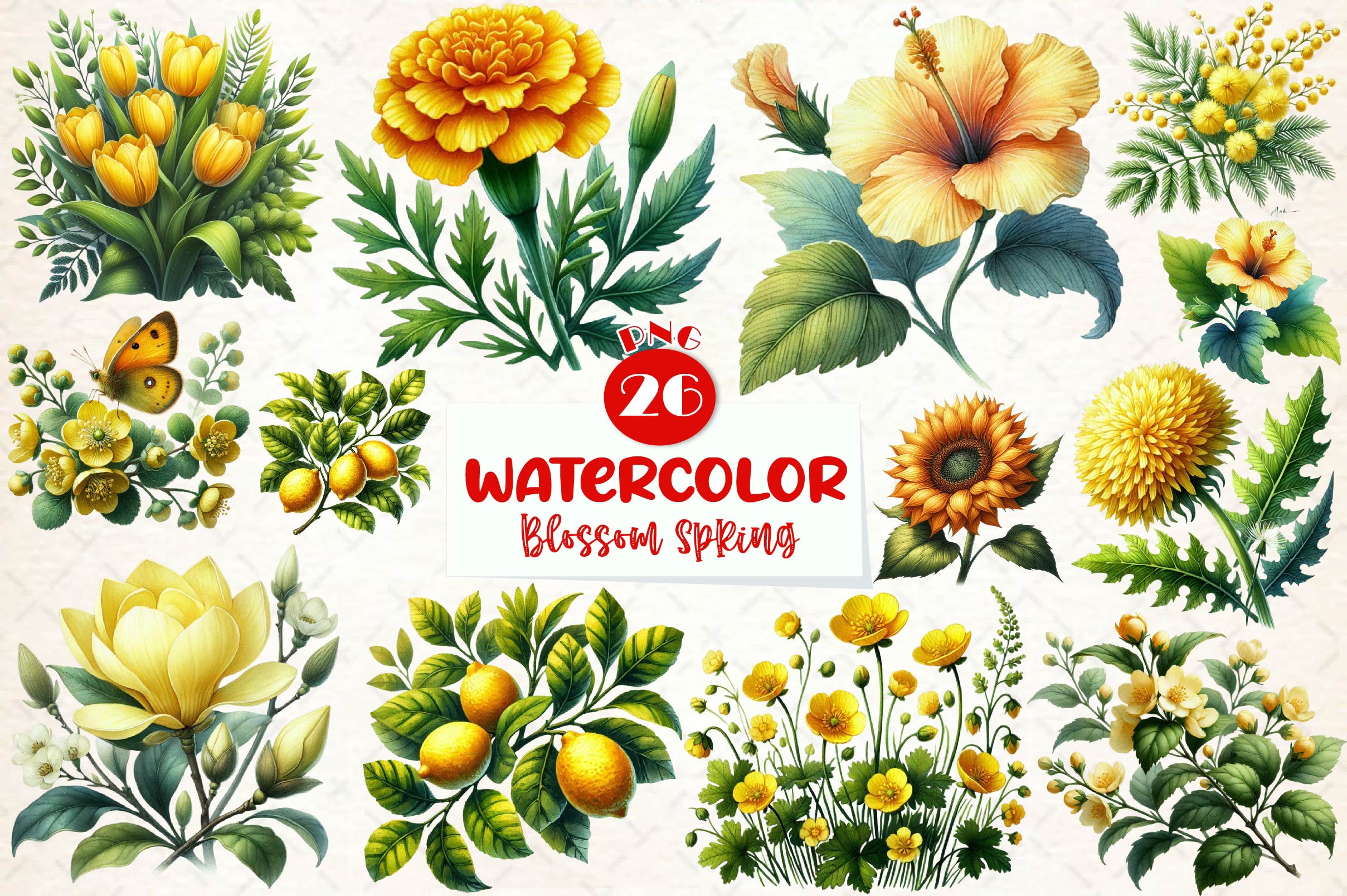 Blossom Spring Clipart Bundle 1 - CraftNest - Digital Crafting and Art