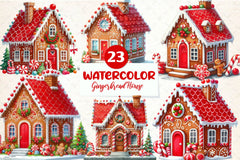 Gingerbread House Clipart Bundle - CraftNest - Digital Crafting and Art
