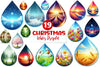 Landscape Water Droplet Clipart Bundle