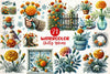 Marigold Chilly Spring Day Clipart Bundle