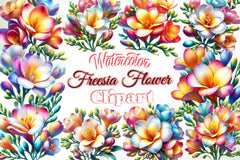 Freesia Flower Clipart Bundle - CraftNest - Digital Crafting and Art