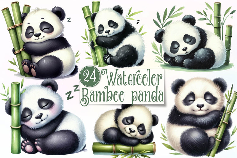 Bamboo Panda Cub Clipart Bundle - CraftNest - Digital Crafting and Art
