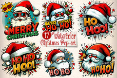 Retro Christmas Pop Art Clipart Bundle - CraftNest - Digital Crafting and Art