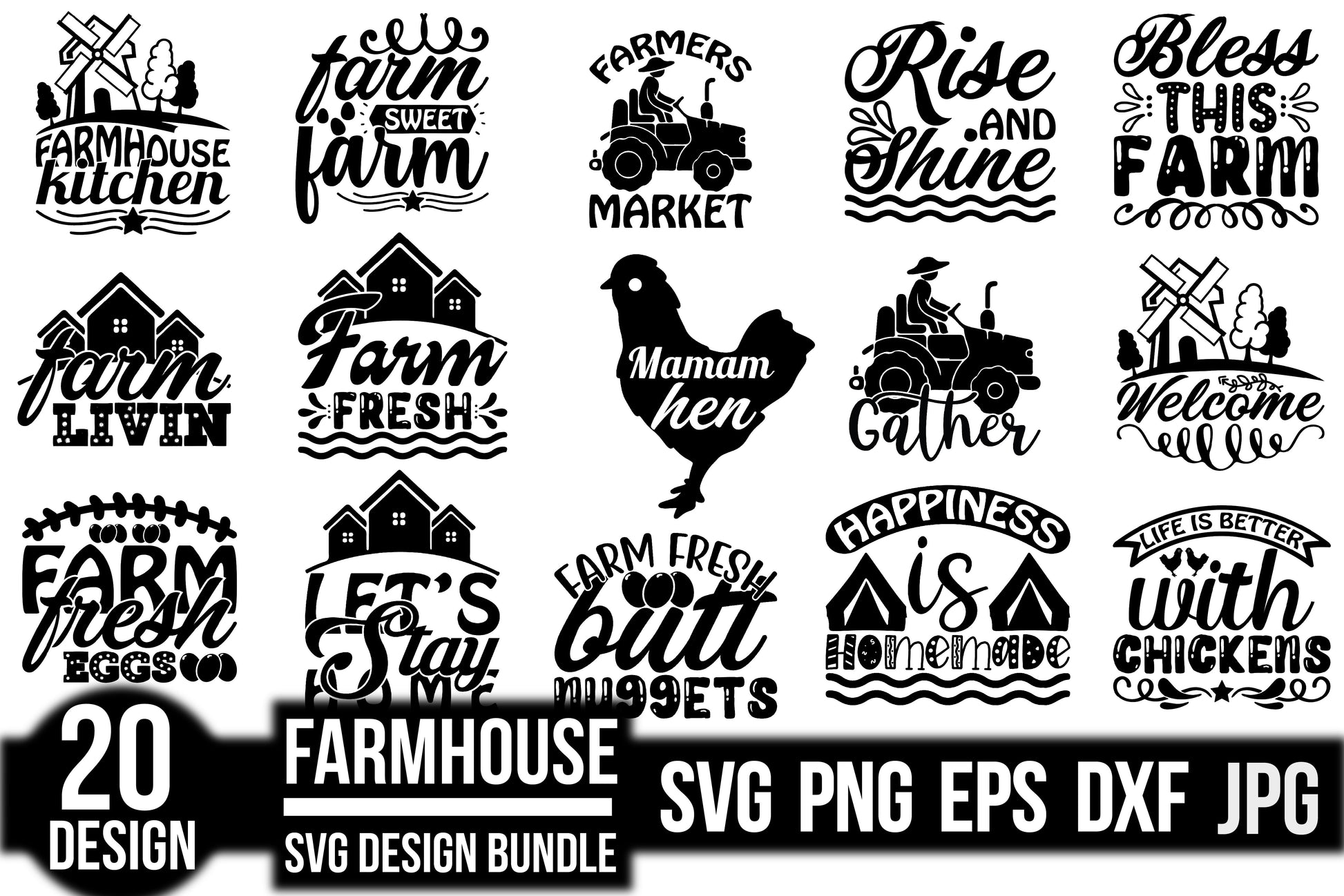 Farmhouse SVG Bundle 4 - CraftNest - Digital Crafting and Art