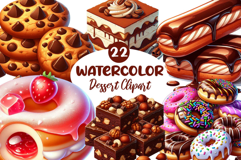 Dessert Clipart Bundle - CraftNest - Digital Crafting and Art
