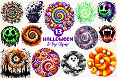 Halloween Tie Dye Clipart Bundle - CraftNest - Digital Crafting and Art