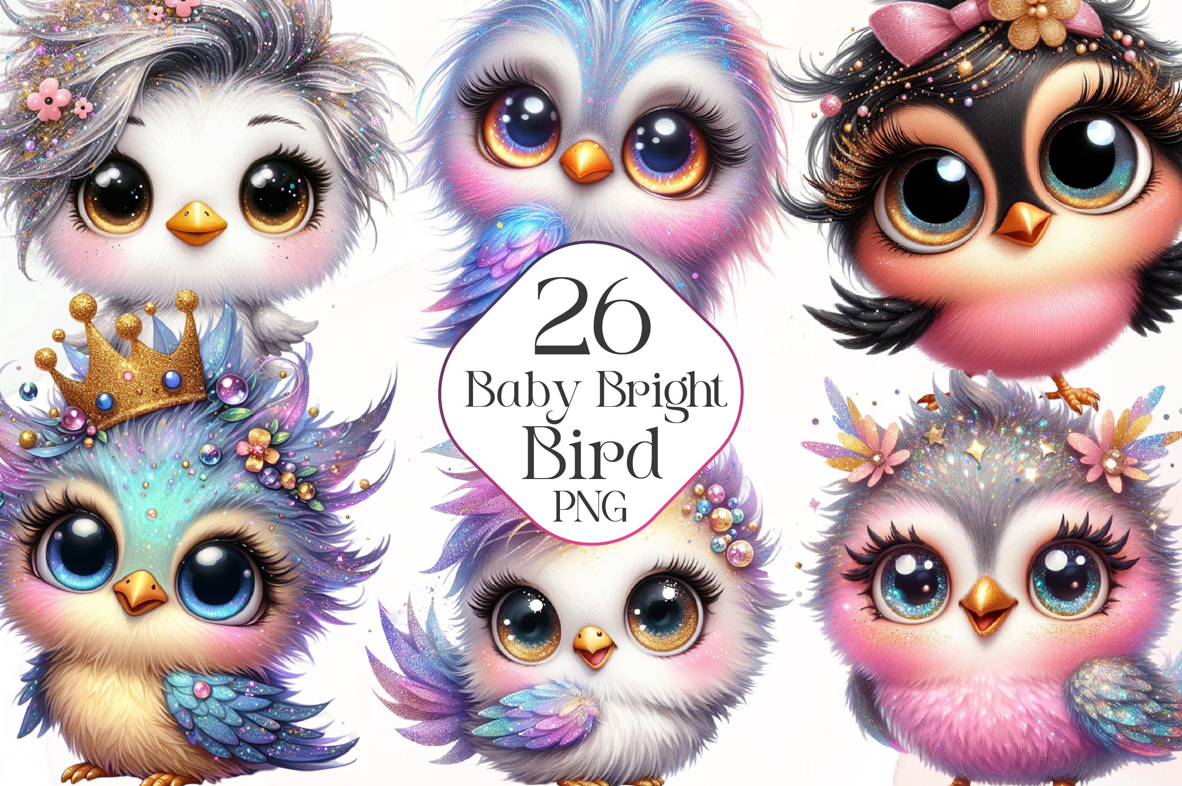 Baby Bright Bird Clipart Bundle - CraftNest - Digital Crafting and Art