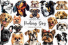 Peeking Around Corner Dog Clipart Bundle