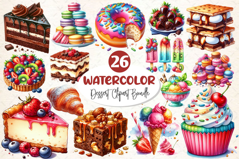 Dessert Clipart Bundle 3 - CraftNest - Digital Crafting and Art