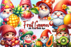 Fruit Gnomes Set Clipart Bundle - CraftNest - Digital Crafting and Art