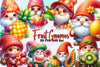 Fruit Gnomes Set Clipart Bundle
