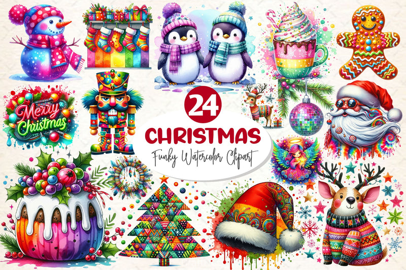 Funky Christmas Clipart Bundle 2 - CraftNest - Digital Crafting and Art