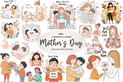 Happy Mothers Day Clipart Bundle - CraftNest - Digital Crafting and Art