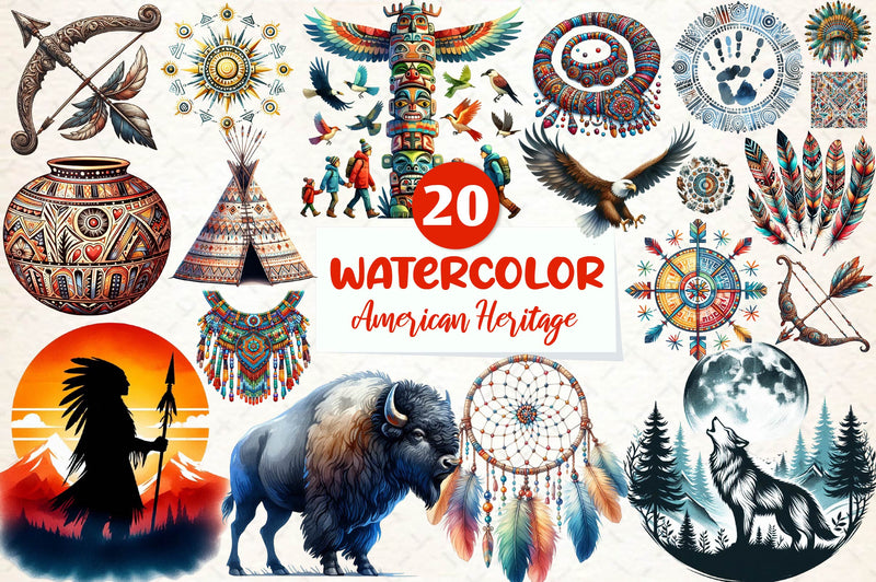 Native American Heritage Clipart Bundle - CraftNest - Digital Crafting and Art