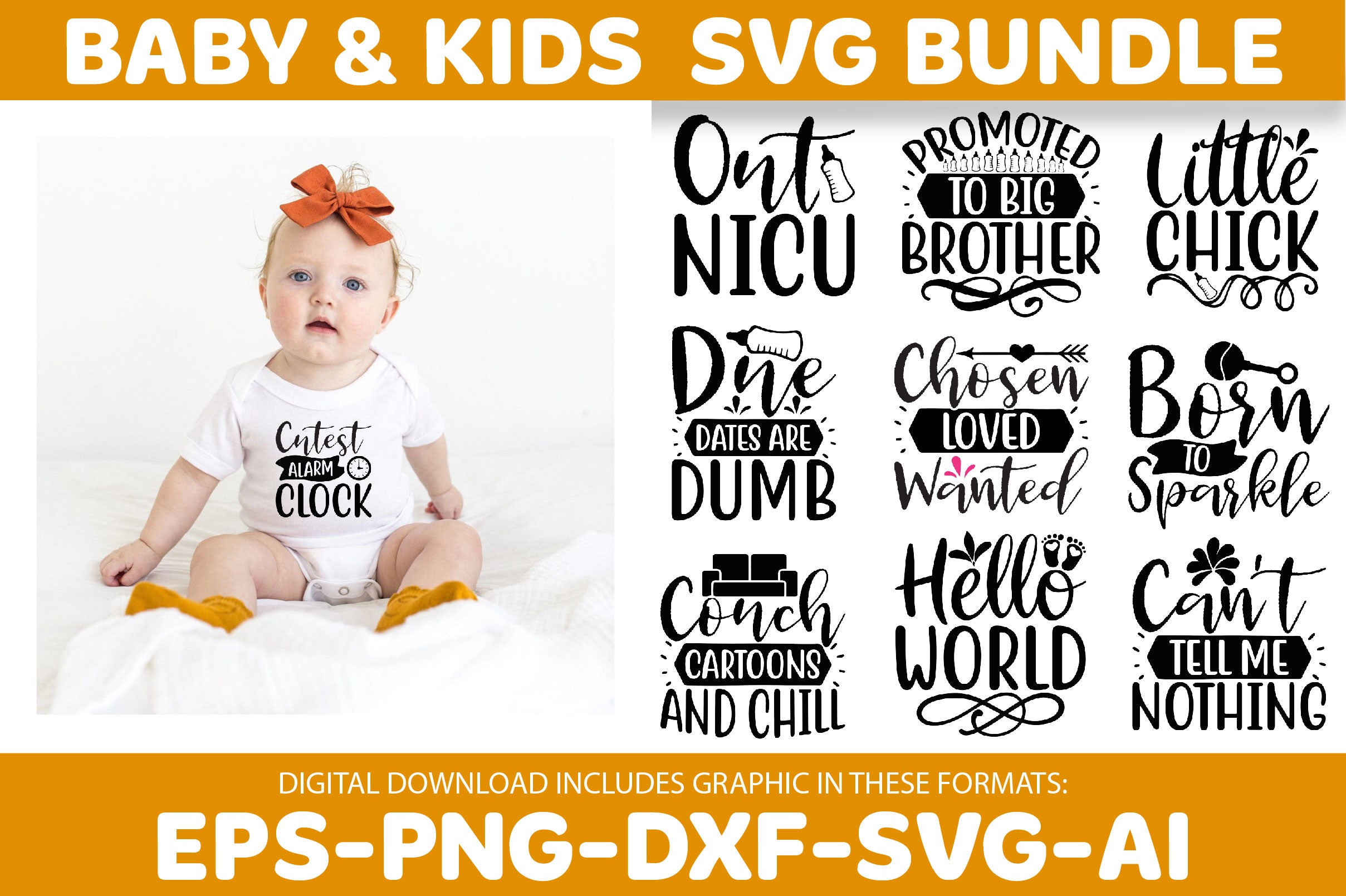 Kids & Baby SVG Bundle - CraftNest - Digital Crafting and Art