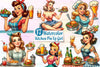 Gorgeous Pin Up Girl In Kitchen Clipart Bundle