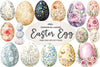 Floral Easter Egg Clipart Bundle