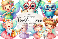 Mascot Cute Tooth Fairy Clipart Bundle 1 - CraftNest - Digital Crafting and Art
