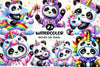 Unicorn Cute Panda Clipart Bundle