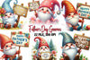 Happy Fathers Day Gnomes Clipart Bundle