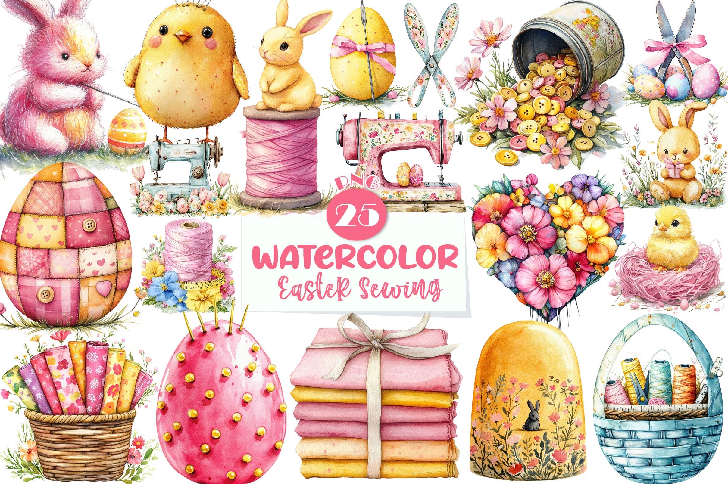 Easter Sewing Clipart Bundle - CraftNest - Digital Crafting and Art