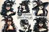 Halloween Glamorous Black Girl Clipart Bundle