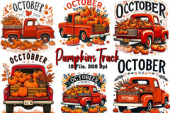 Pumpkins Truck Clipart Bundle - CraftNest - Digital Crafting and Art