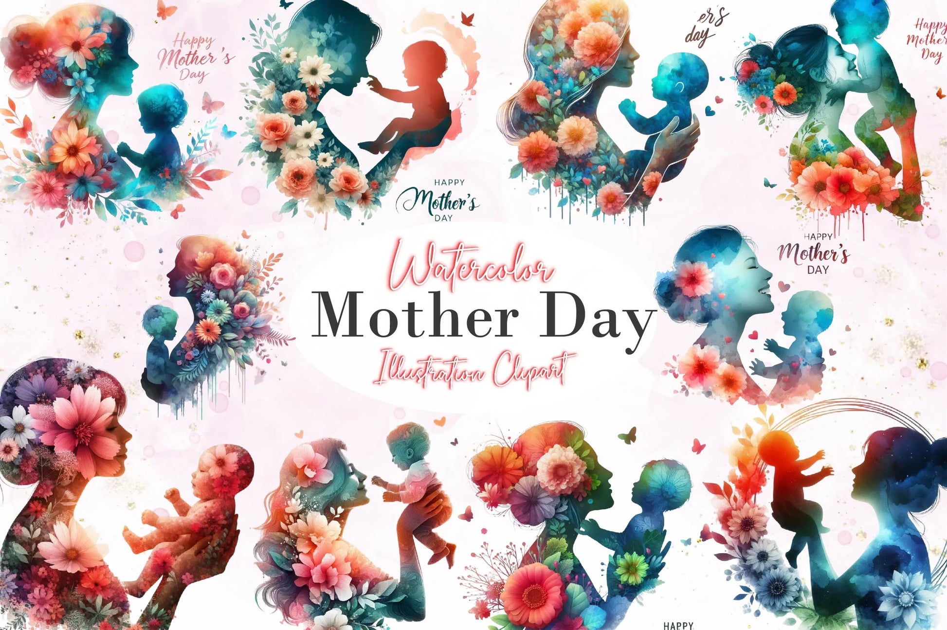 Mother Day Clipart Bundle - CraftNest - Digital Crafting and Art