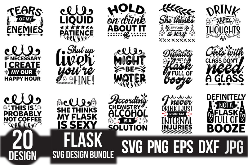 Flask SVG Bundle - CraftNest - Digital Crafting and Art
