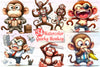 Quirky Monkey Clipart Bundle