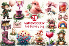 Pink Patricks Day Clipart Bundle - CraftNest - Digital Crafting and Art
