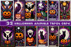 Halloween Animals Tarot Card Clipart Bundle - CraftNest - Digital Crafting and Art