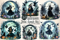 Halloween Forest Nymph Fairy Clipart Bundle - CraftNest - Digital Crafting and Art