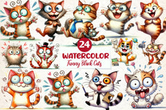 Funny Black Cats Crazy Cat Clipart Bundle - CraftNest - Digital Crafting and Art