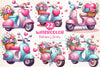 Valentines Scooter Clipart Bundle