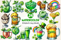 St Patricks Day Drinks Clipart Bundle 4 - CraftNest - Digital Crafting and Art