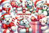 Christmas Polar Bears Clipart Bundle