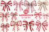 Cute Christmas Tree Cake Bow Clipart Bundle